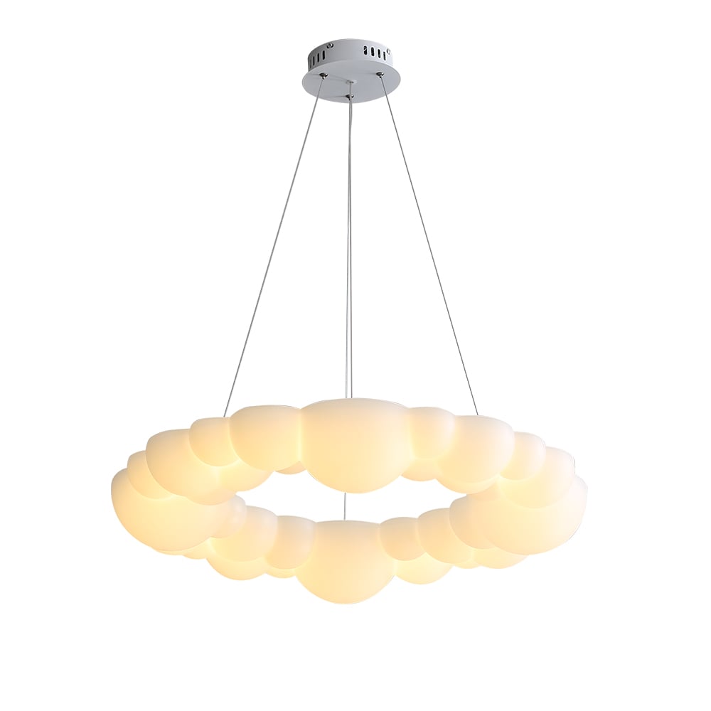 HMR - Modern White LED Chandelier Cloud Bubble Pendant Light