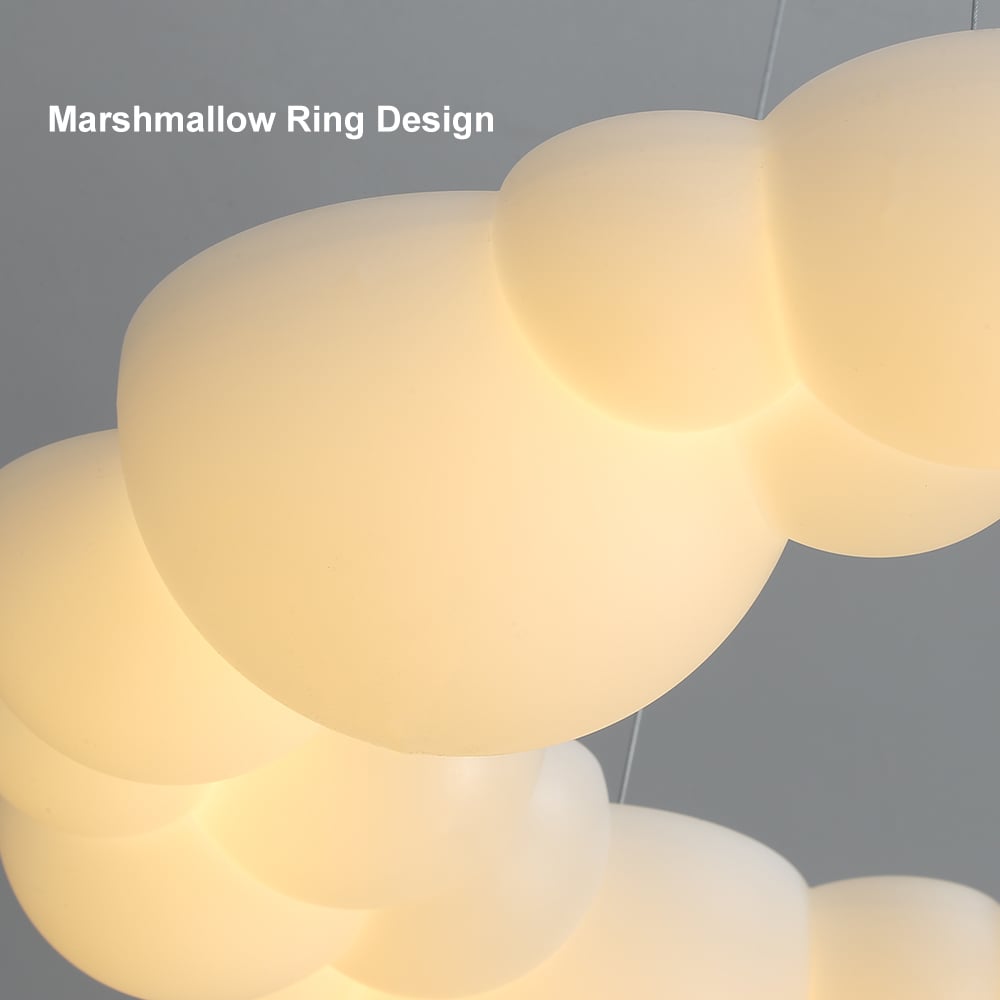 HMR - Modern White LED Chandelier Cloud Bubble Pendant Light