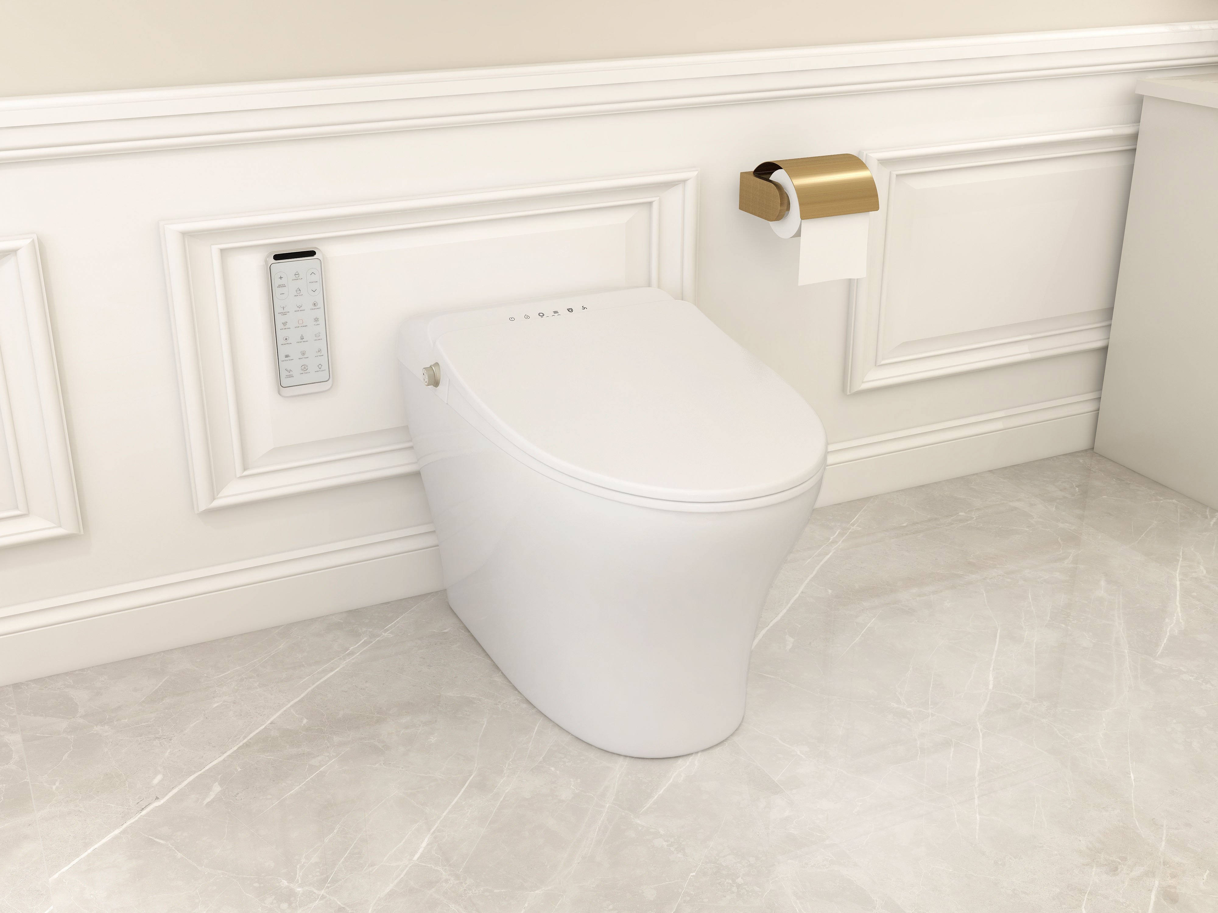 HMR - Automatic Smart Bidet Toilet with Self-Cleaning Function 1.28 GPF