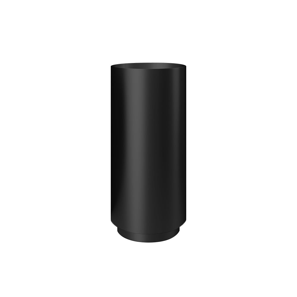HMR Modern Luxury Round Stainless Steel Sink Pedestal Sink Freestanding - Black