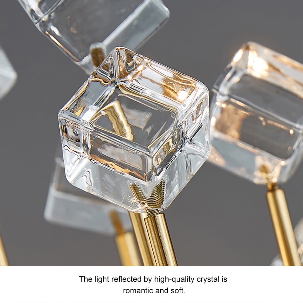 HMR - Disdal Light Luxury Crystal Wall Light with Gold Back Plate for Entryway