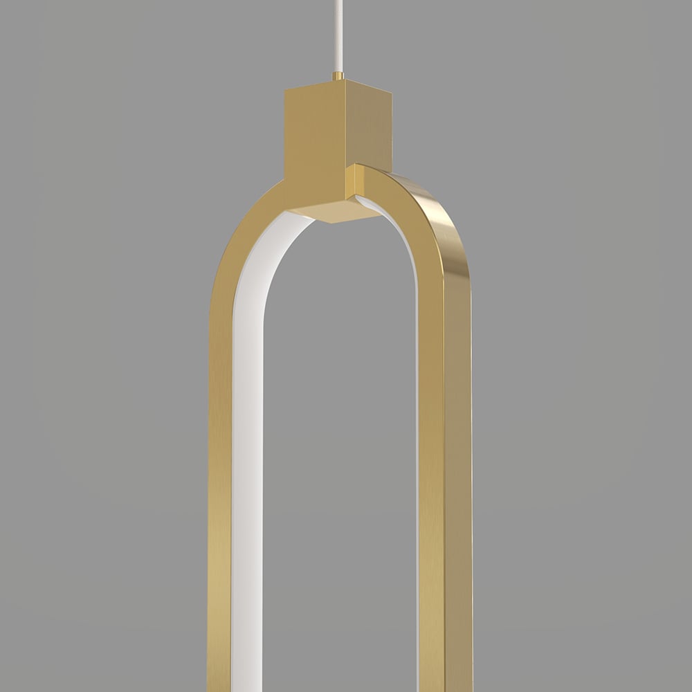 HMR - 2-Light Pendant Light Geometrical Shape Ceiling Light Adjustable Height