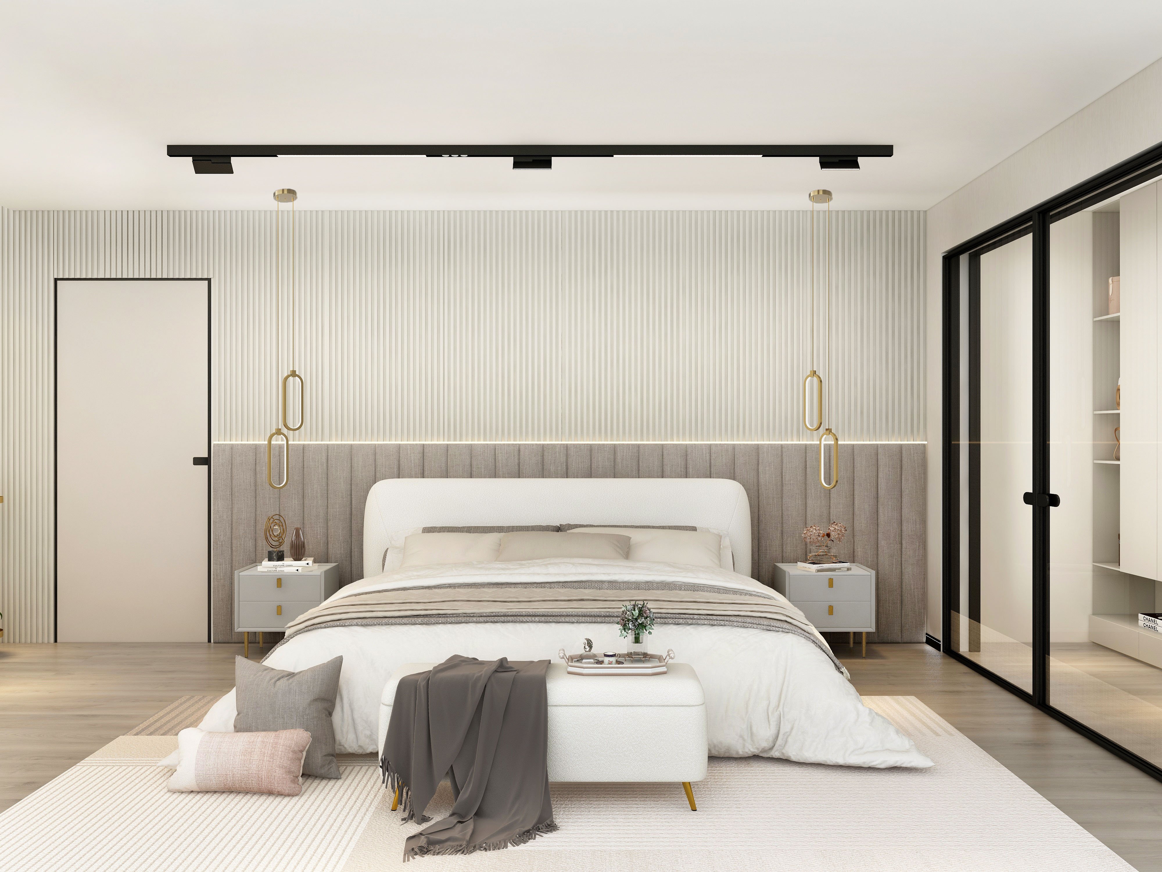 HMR - 2-Light Pendant Light Geometrical Shape Ceiling Light Adjustable Height