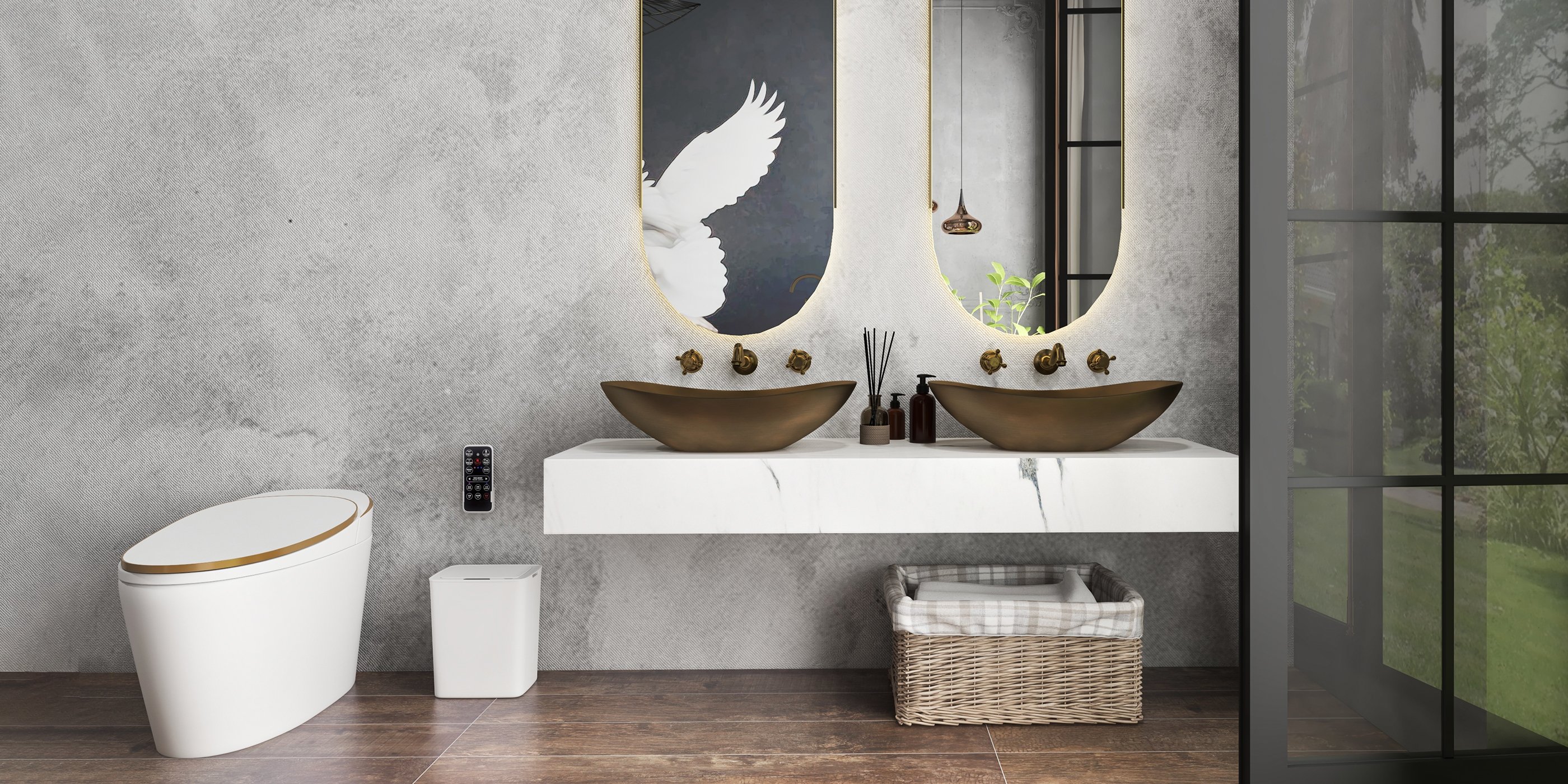 HMR - One-Piece Elongated Smart Toilet with Automatic Flushing