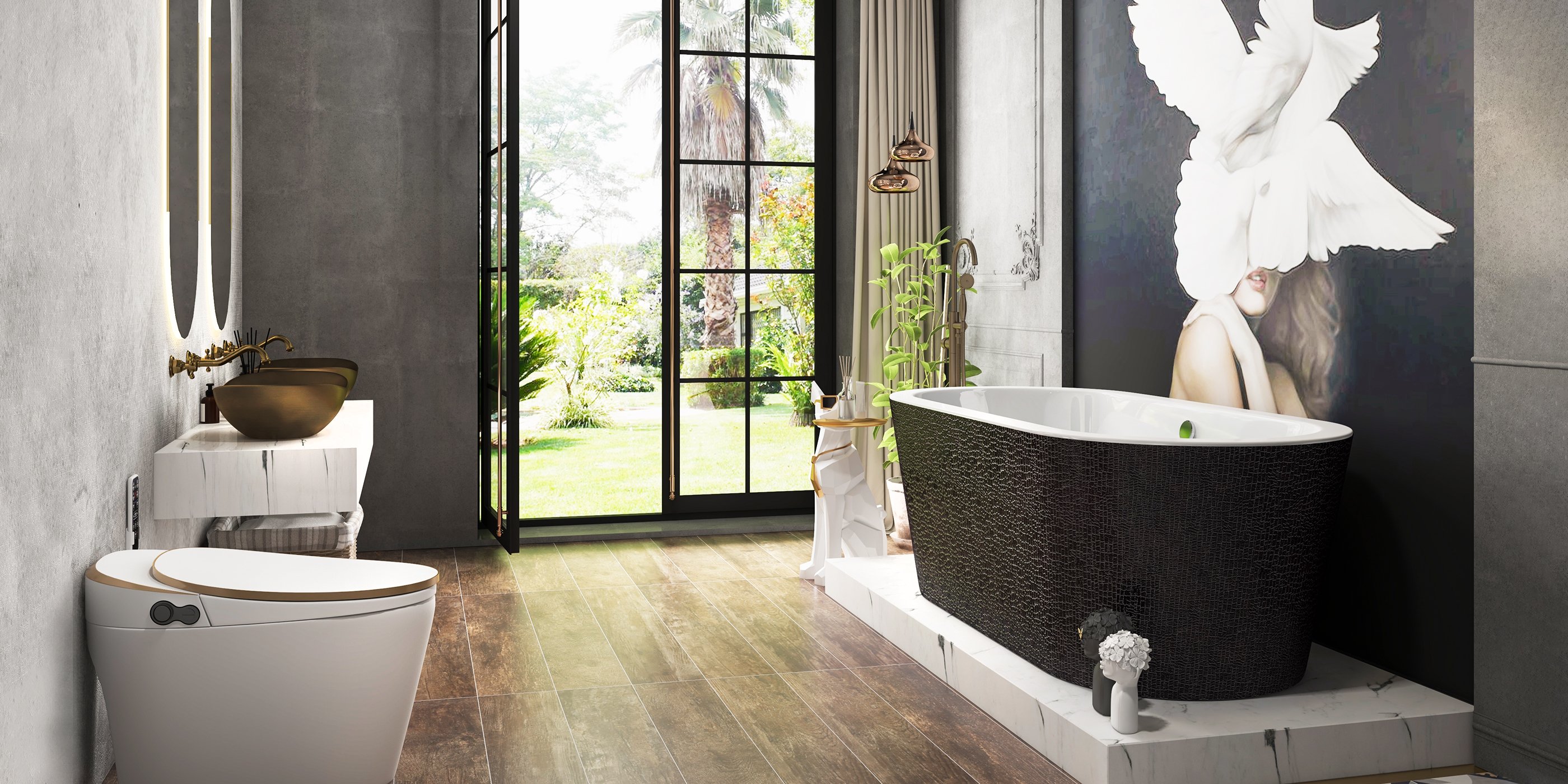 HMR - One-Piece Elongated Smart Toilet with Automatic Flushing