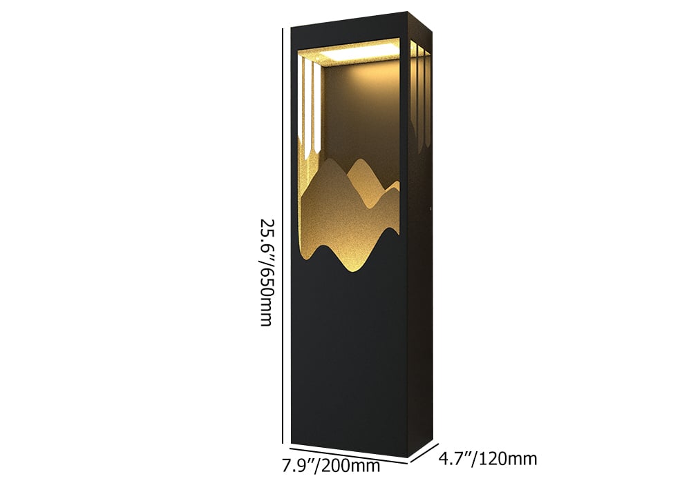 HMR - 26" Modern Flush Mounted LED Outdoor Lighting Wall Sconces Layered Cuboid