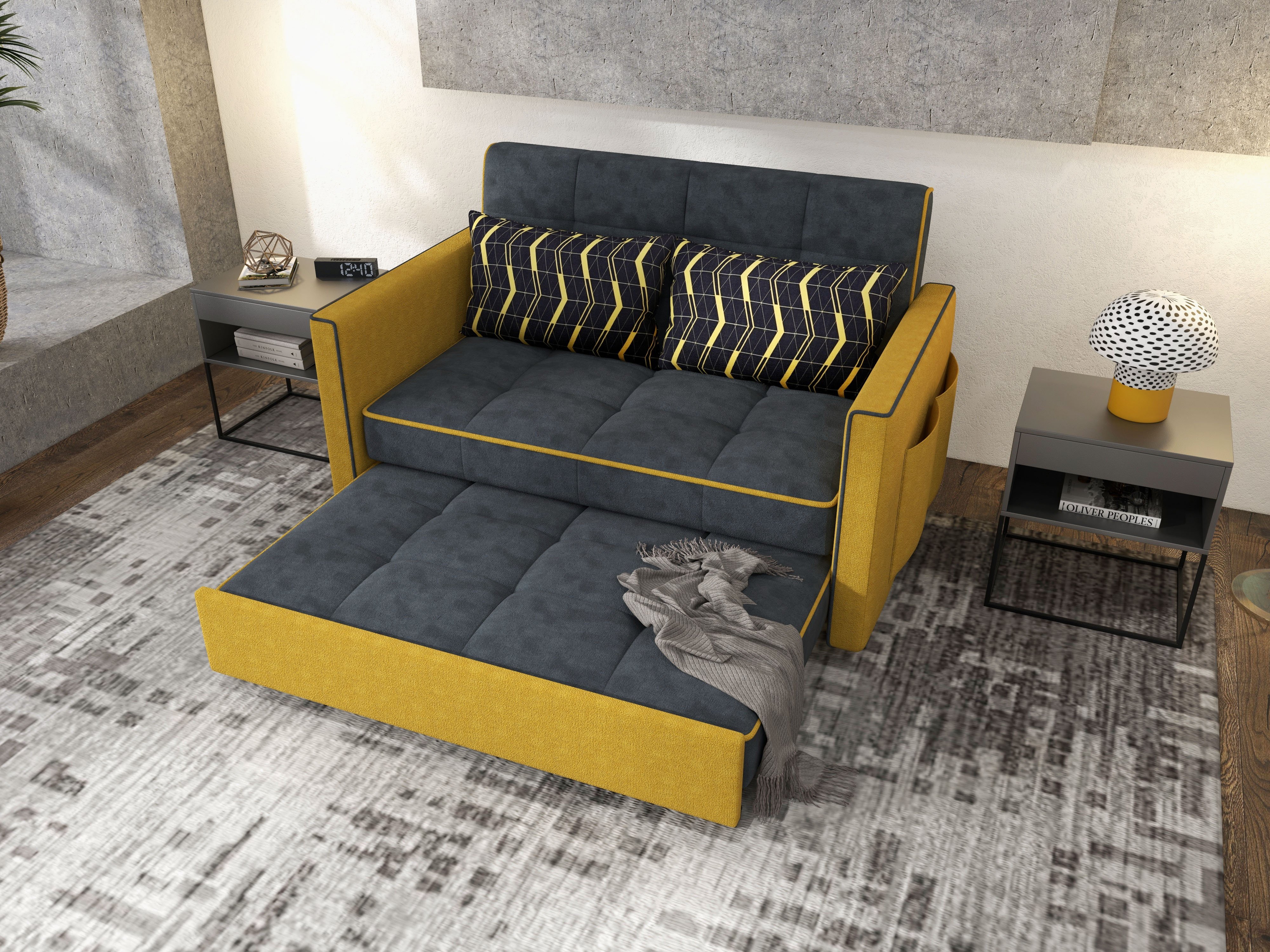 HMR - 2 Seat 55.1"W Convertible Sofa Bed