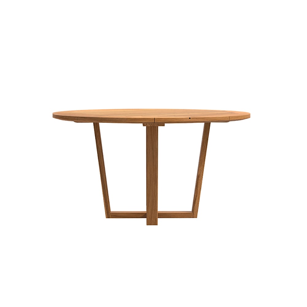 HMR - 7-Pieces Teak Outdoor Dining Set Wood Round Dining Table with 6 Chairs in Natural