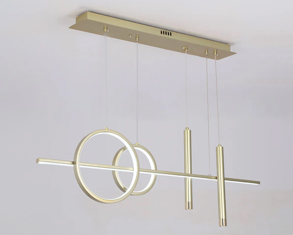 HMR Geometric Kitchen Island Light Metal Pendant Light - Gold