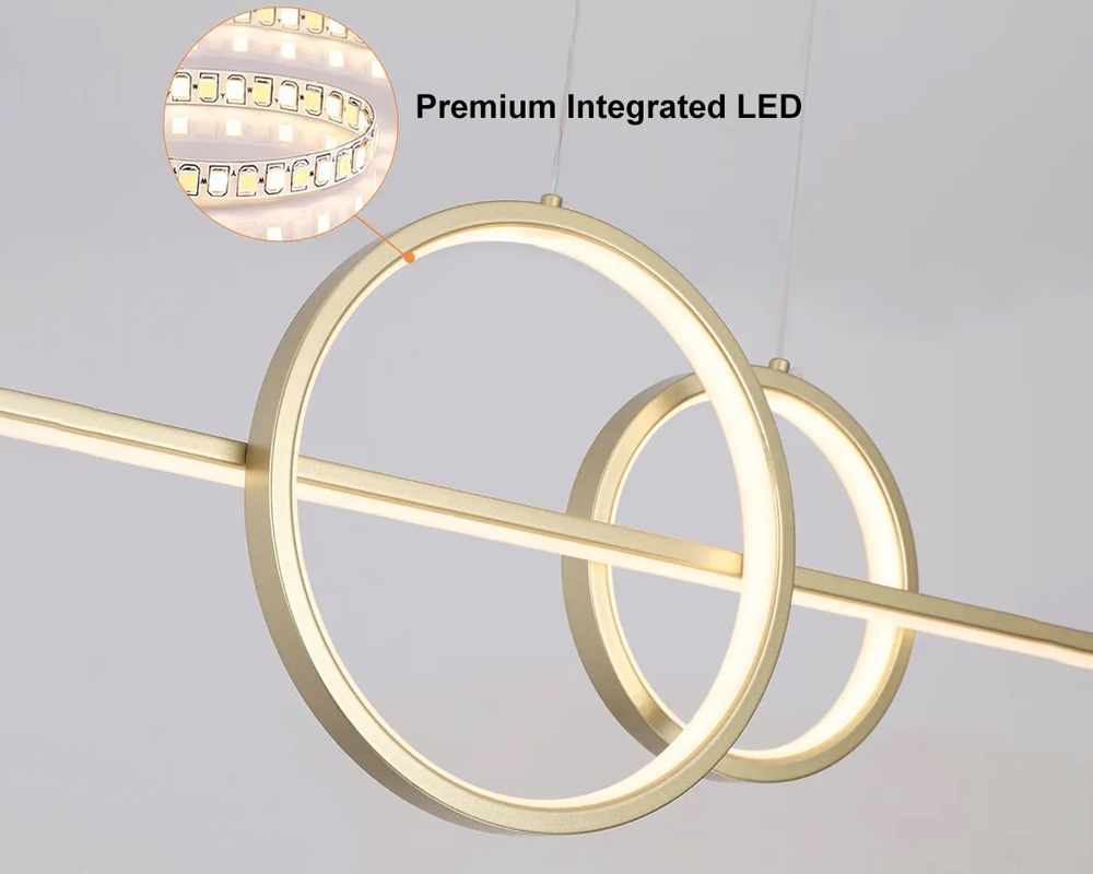 HMR Geometric Kitchen Island Light Metal Pendant Light - Gold