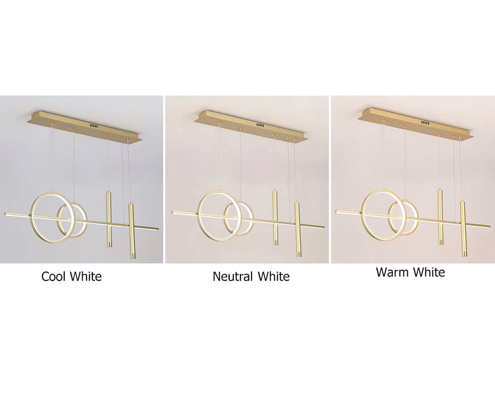 HMR Geometric Kitchen Island Light Metal Pendant Light - Gold