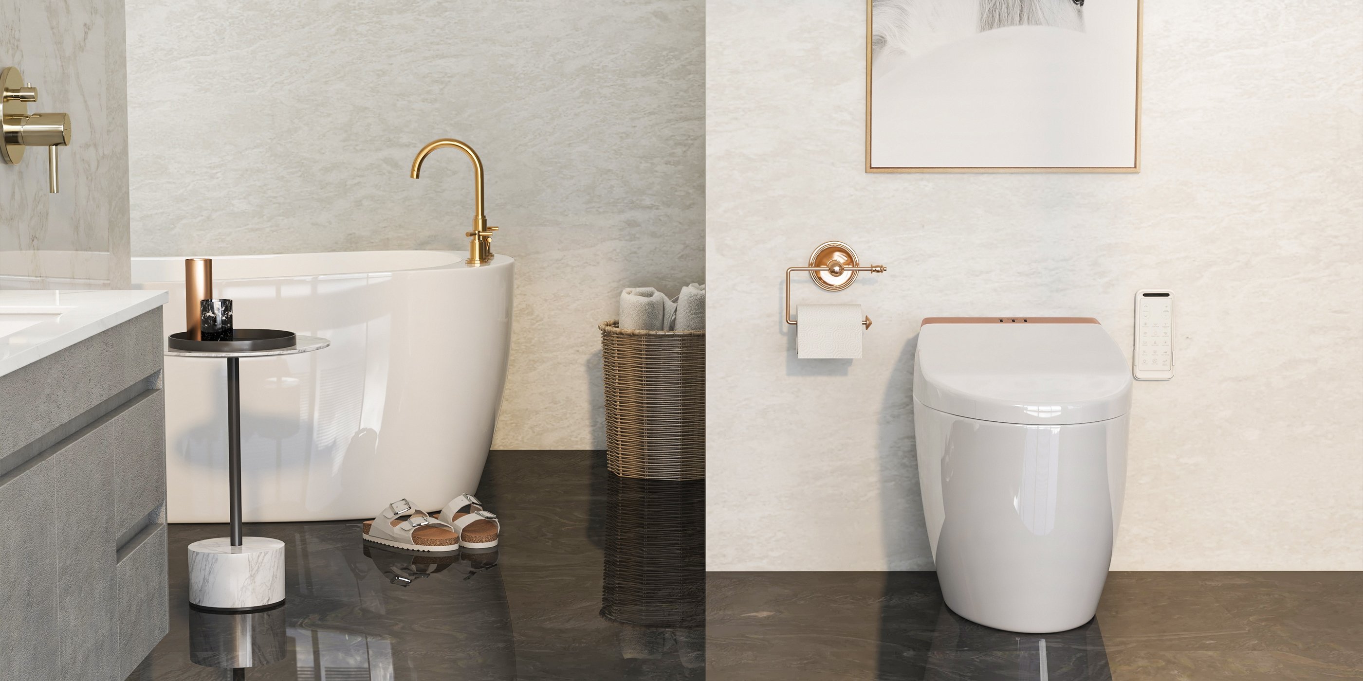 HMR - Automatic Smart Bidet Toilet with Deodorizing Function 1.28 GPF
