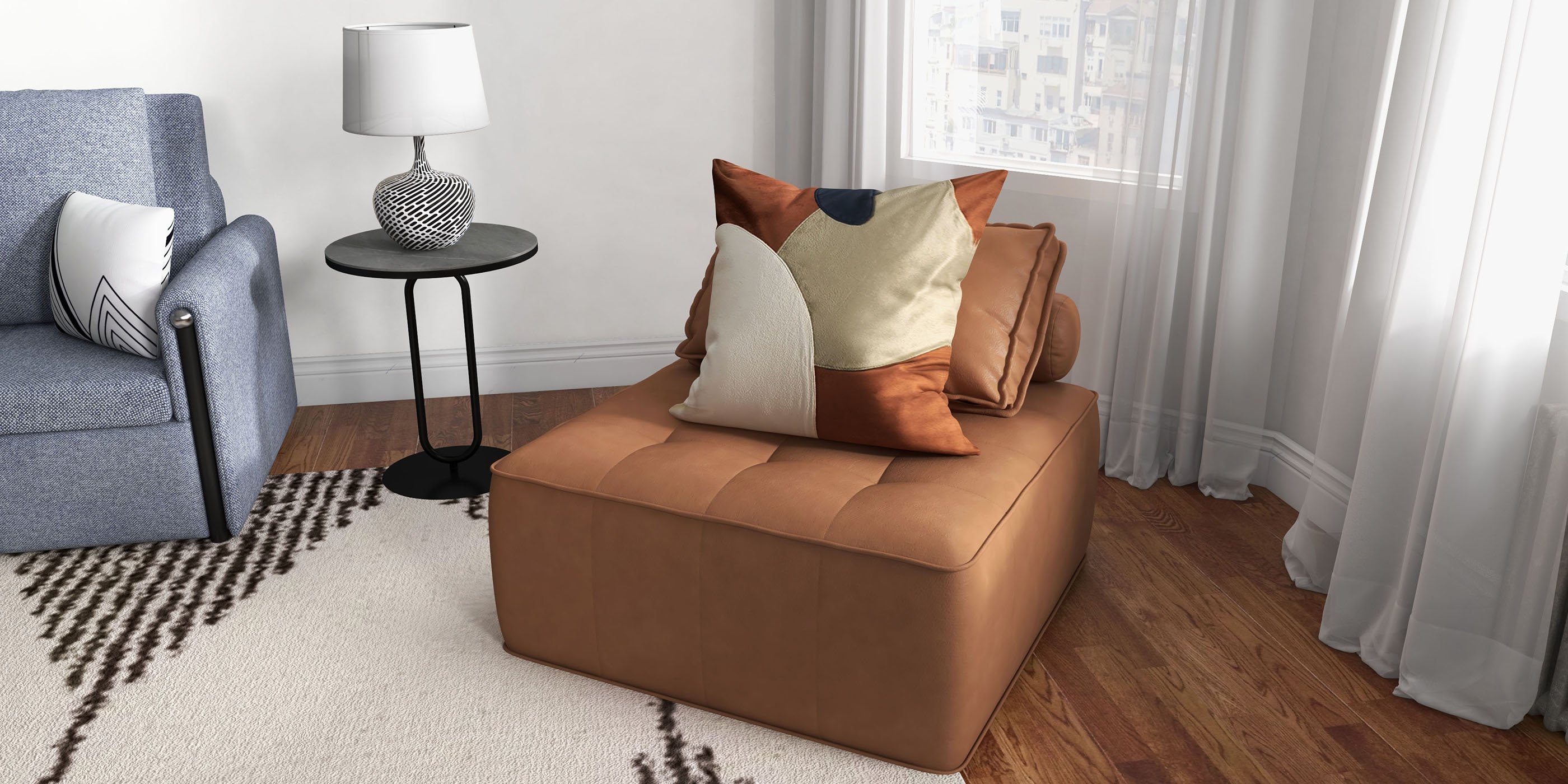 HMR - 77" Queen 2-Seater Linen Sleeper Sofa with Trundle