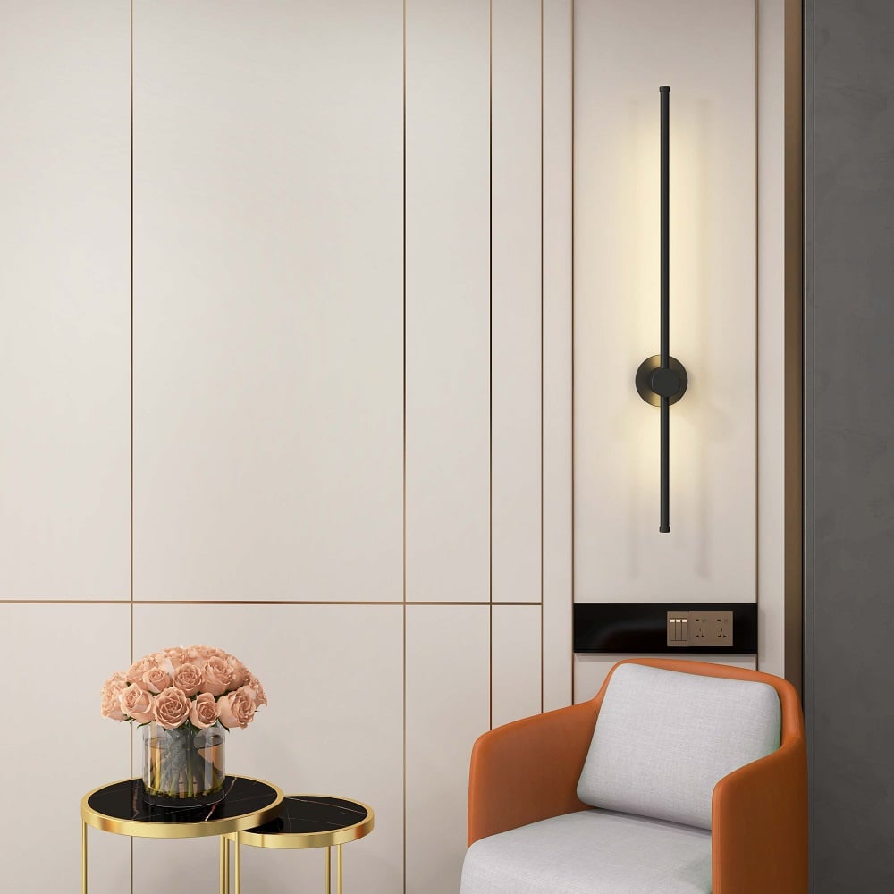 HMR - Black Long Strip Wall Light Linear LED Wall Sconce