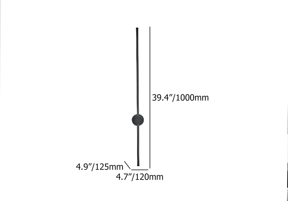 HMR - Black Long Strip Wall Light Linear LED Wall Sconce