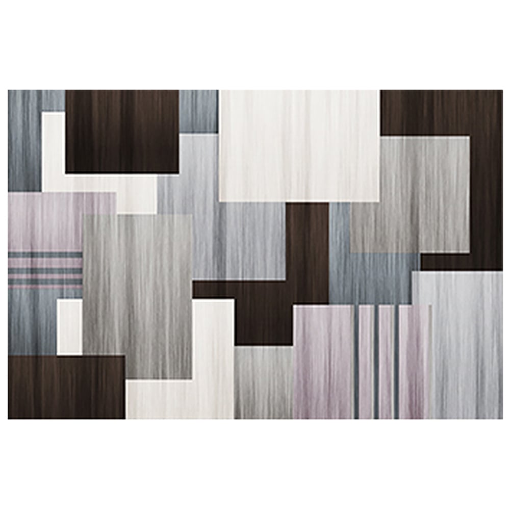 HMR - Modern Abstract Gradient Geometric Multi-colored Rectangle Area Rug