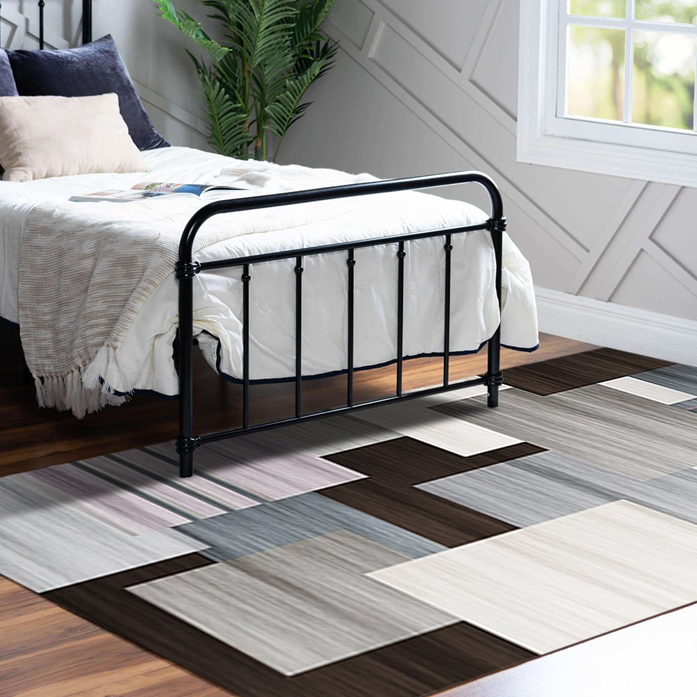HMR Modern Abstract Gradient Geometric Multi-colored Rectangle Area Rug - 8' x 10'