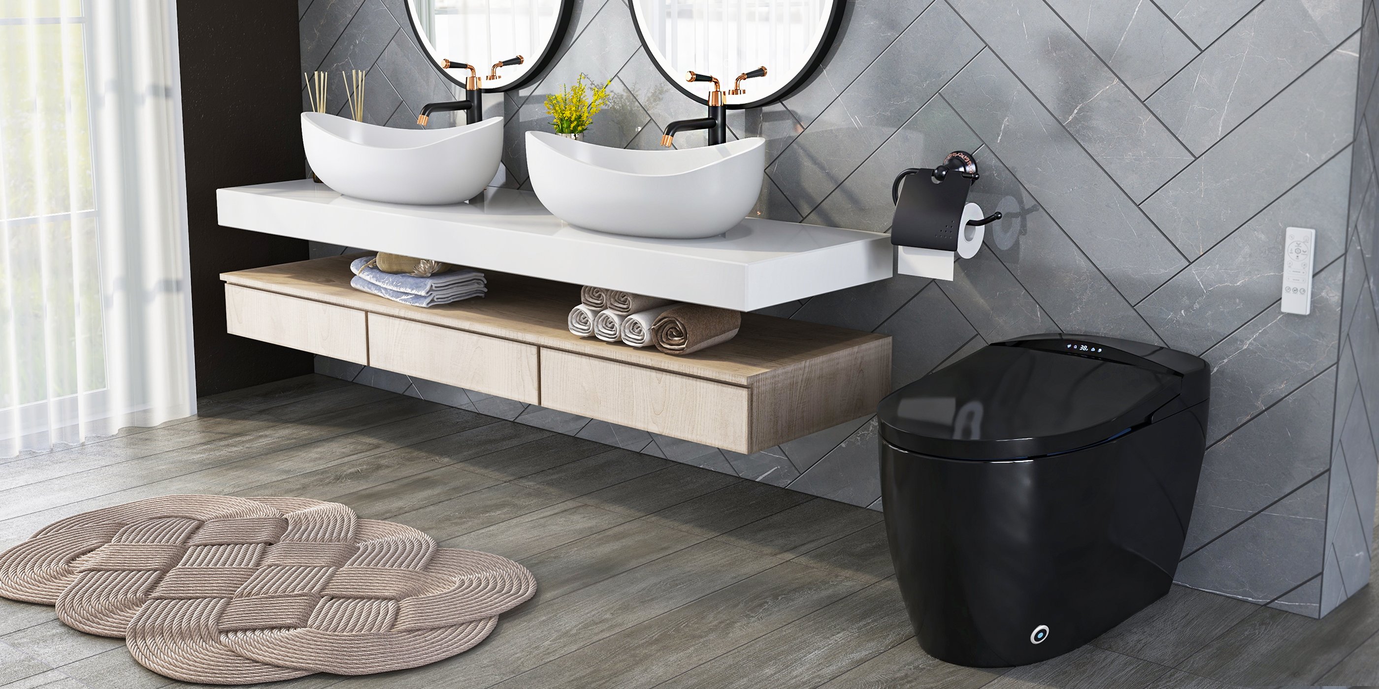HMR - Automatic Smart Bidet Toilet with Multi-Function 1.28-1.36 GPF