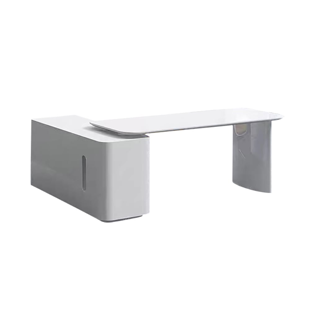 HMR - L-Shape Executive Desk Large Home Office Desk Storage Drawers & Cabinet