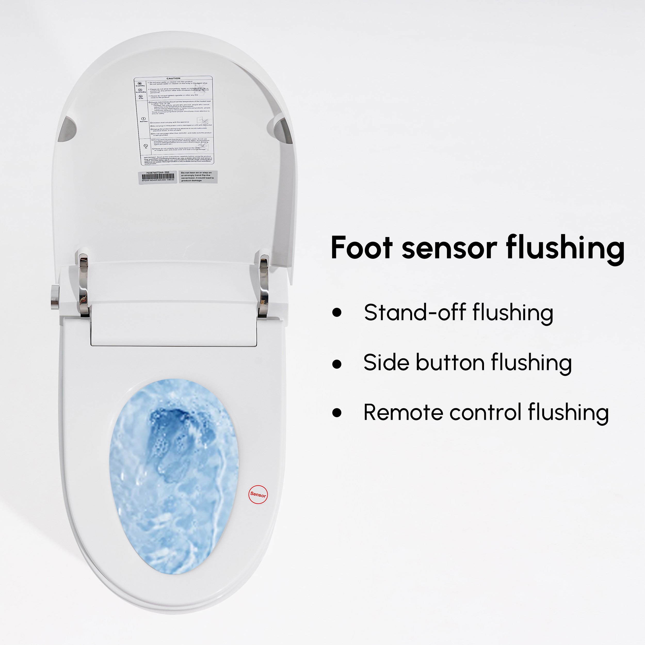 HMR - Smart Bidet Toilet with Foot Sensor Flushing 1.32 GPF