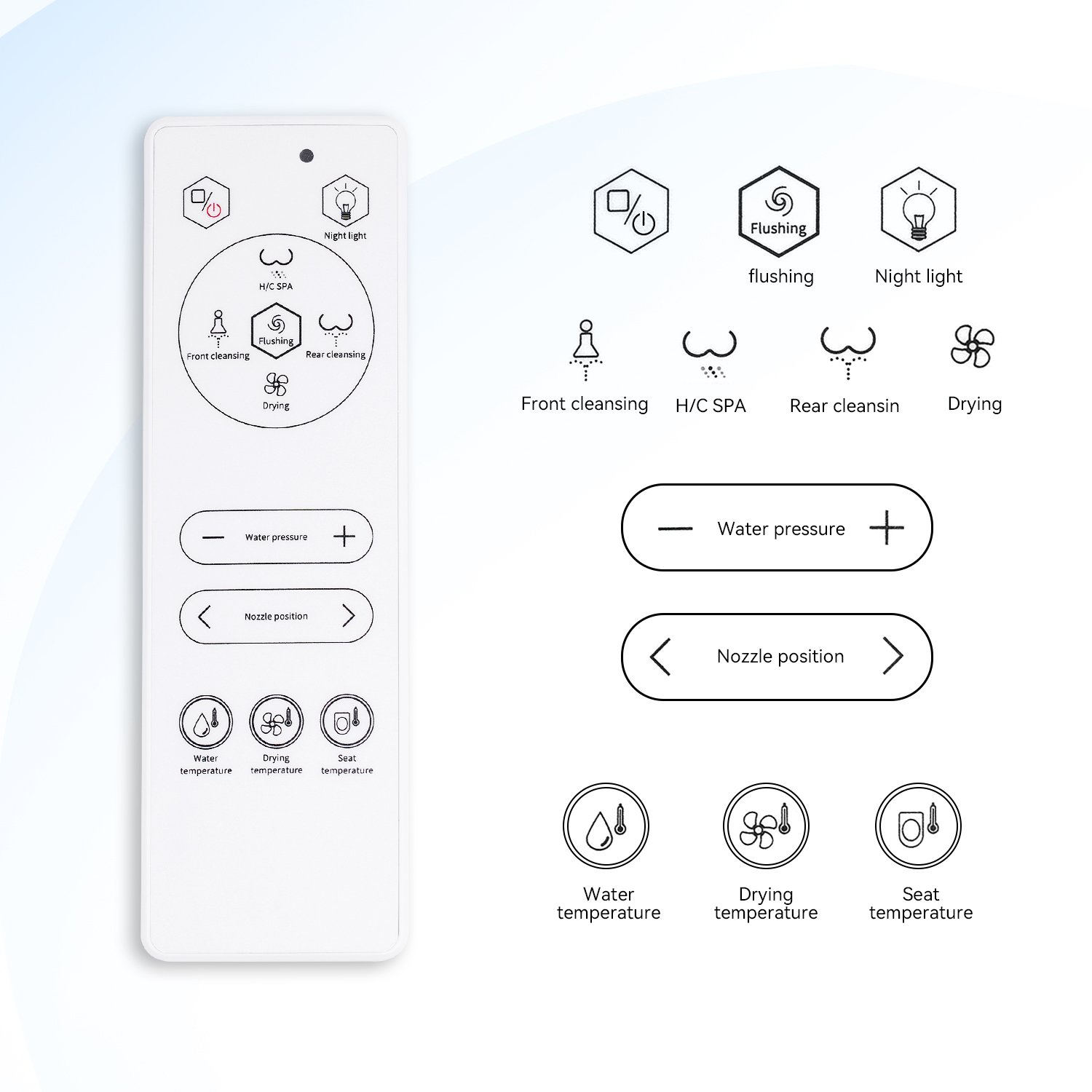 HMR - Smart Bidet Toilet with Foot Sensor Flushing 1.32 GPF