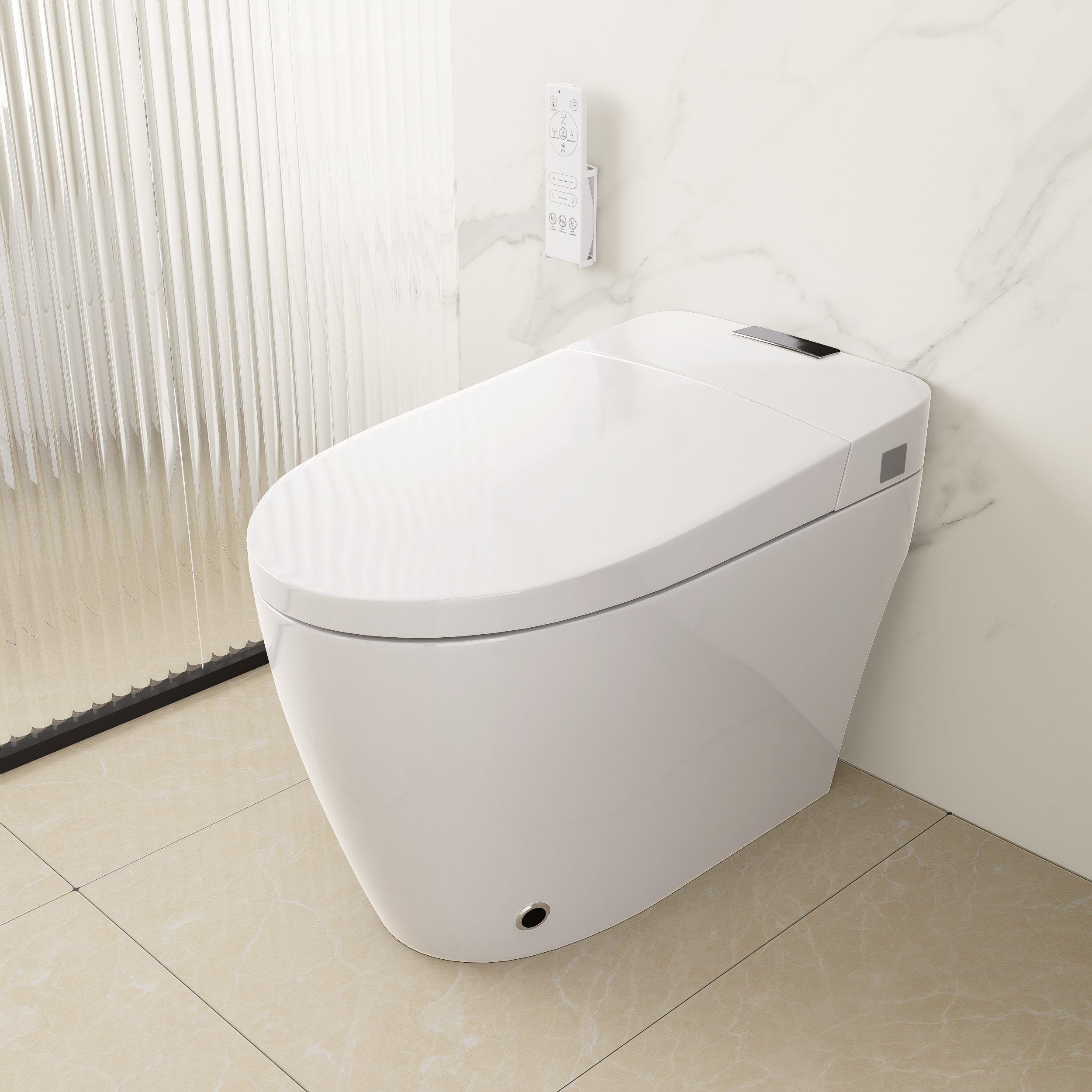 HMR - Smart Bidet Toilet with Foot Sensor Flushing 1.32 GPF