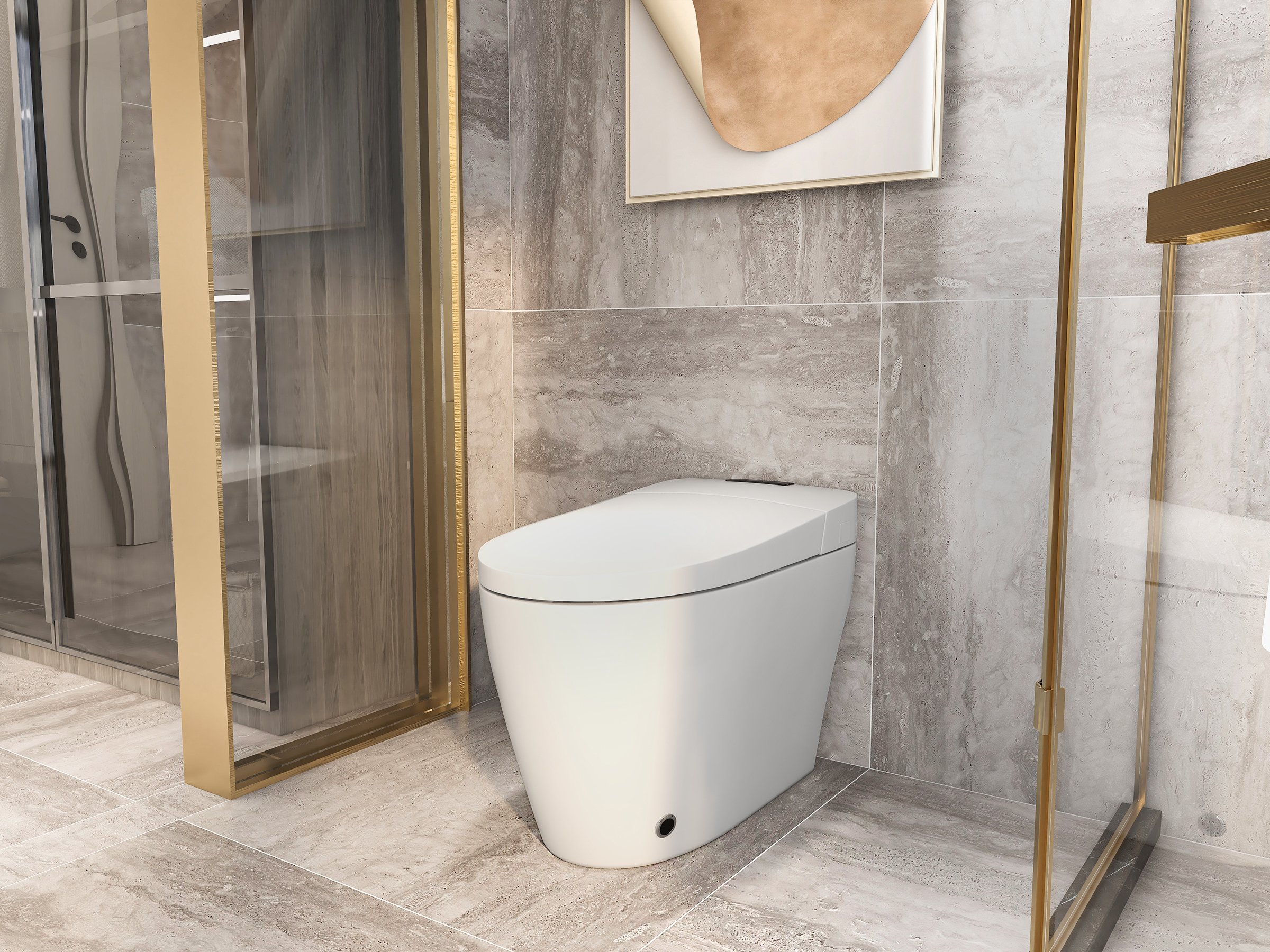 HMR - Smart Bidet Toilet with Foot Sensor Flushing 1.32 GPF