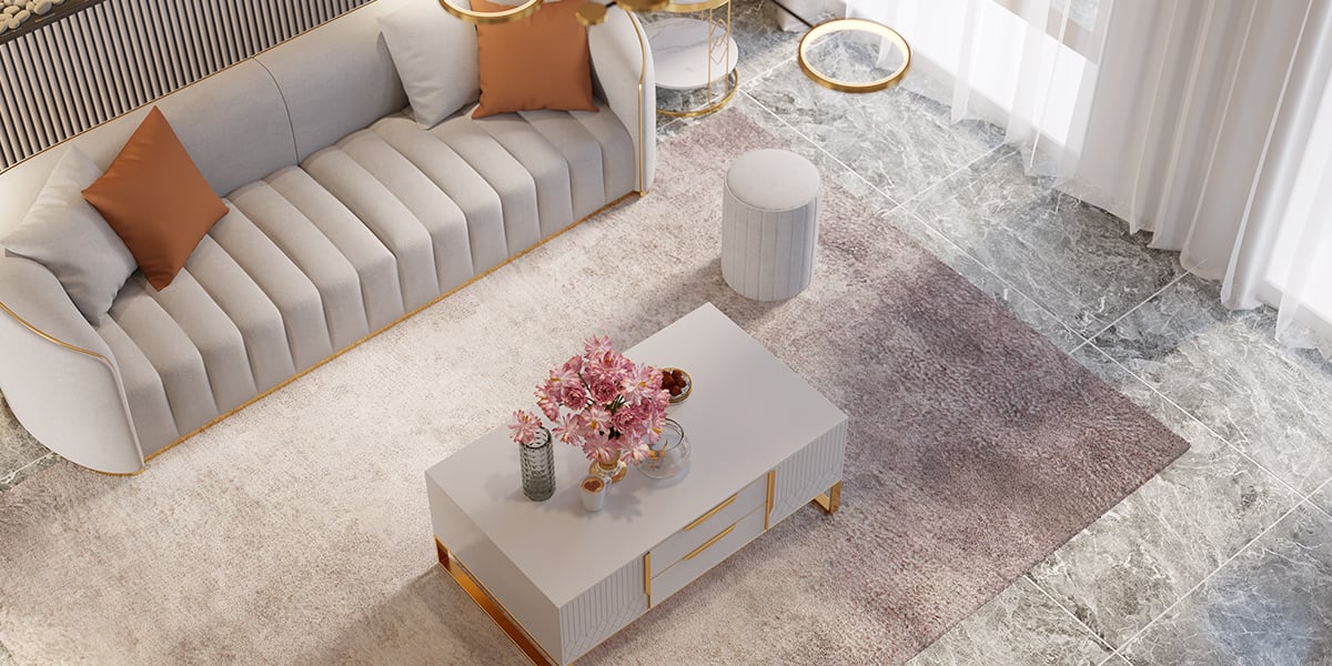 HMR - 5' x 8' Minimalist Gray Rectangle Area Rug