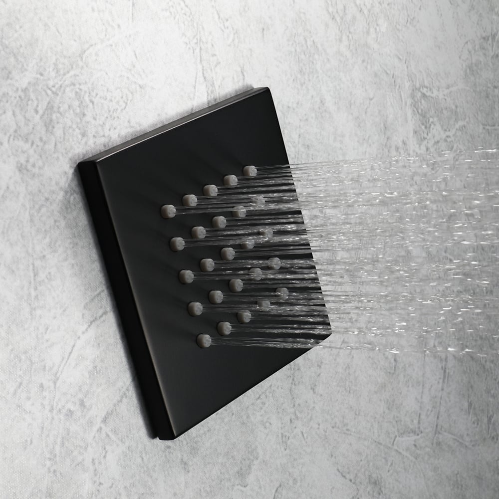 HMR - Wall-Mounted 31" Shower System in Black Rainfall 5 Functions