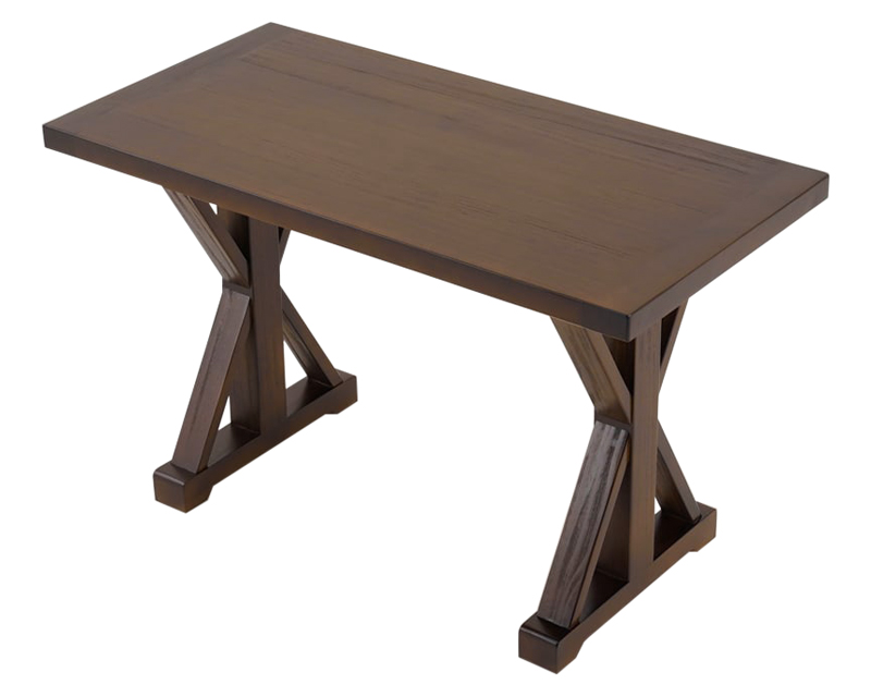 HMR Vintage Style Rectangular Pine wood Farmhouse Desk - Walnut, 47.2"