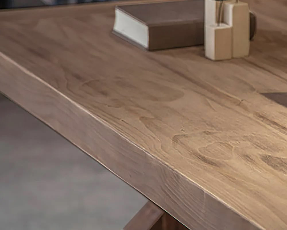 HMR - Vintage Style Rectangular Pine wood Farmhouse Desk