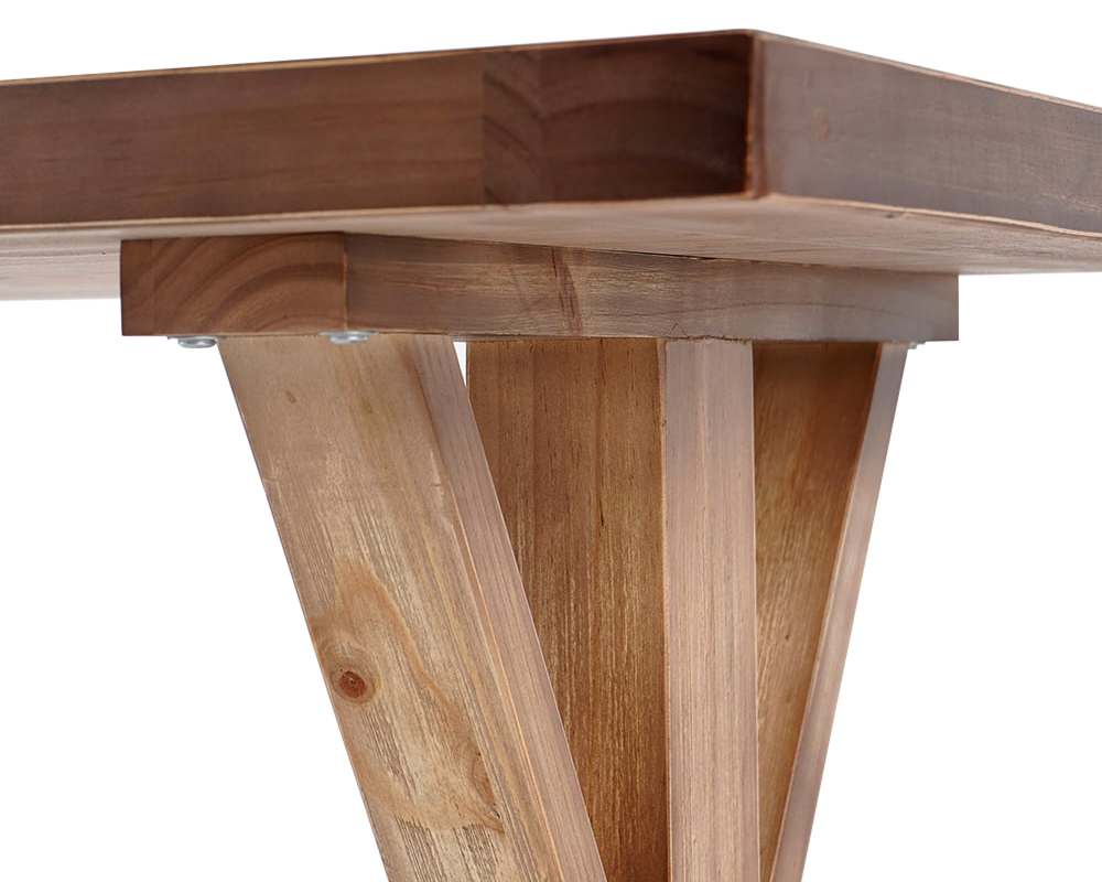HMR - Vintage Style Rectangular Pine wood Farmhouse Desk