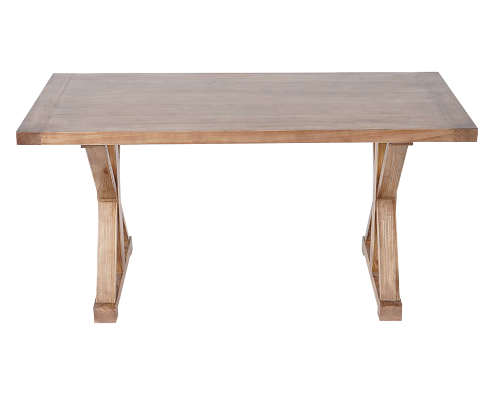 HMR - Vintage Style Rectangular Pine wood Farmhouse Desk