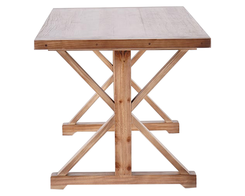 HMR - Vintage Style Rectangular Pine wood Farmhouse Desk