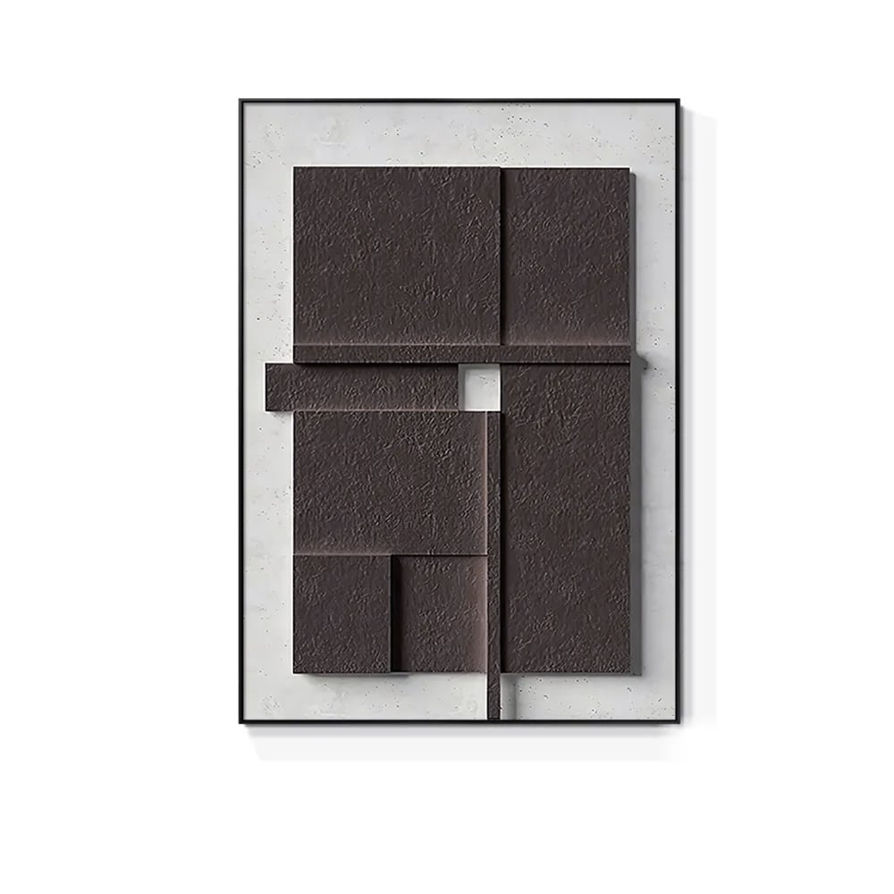 HMR 3 Pieces Japandi Canvas Wall Art Print Hanging Wall Decor Set with Rectangle Frame - Multi-Color, 20"W x 1"D x 27"H, Without 3D