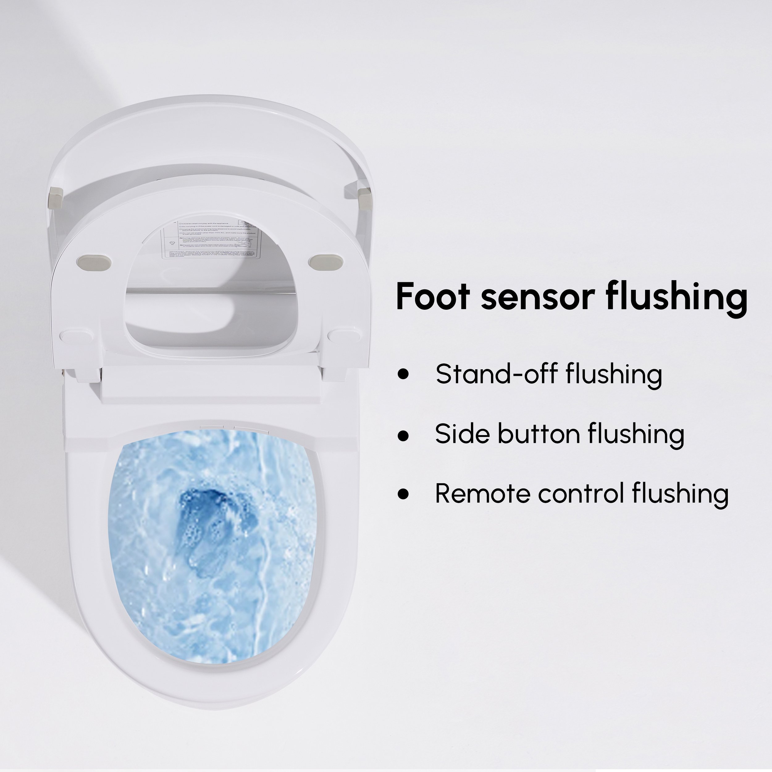 HMR - Compact Smart Bidet Toilet with Automatic Flushing 1.28 GPF