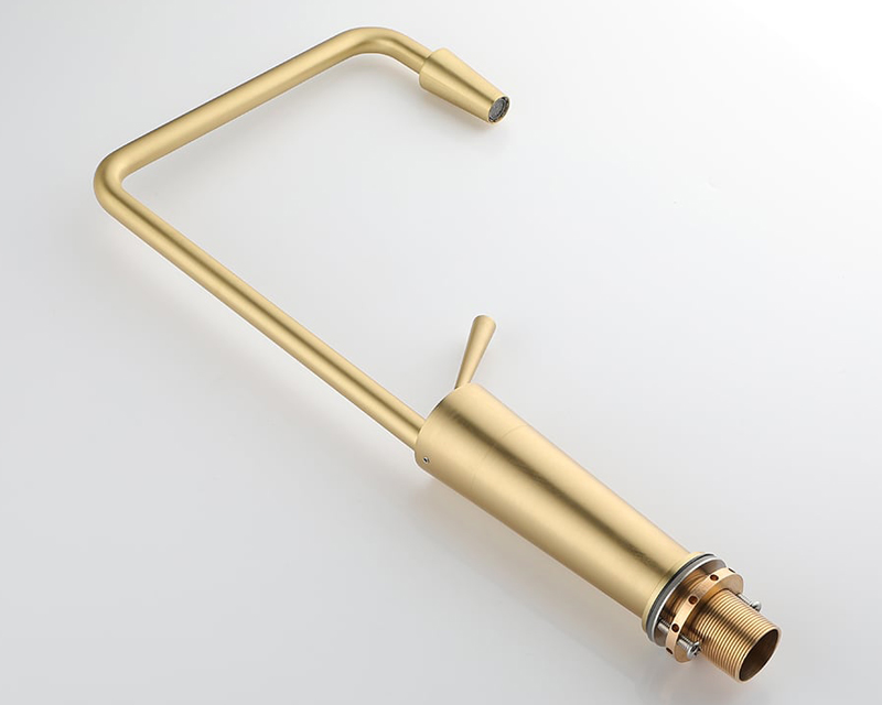 HMR Tront Single Hole Bathroom Vessel Sink Faucet Solid Brass - Brushed Gold