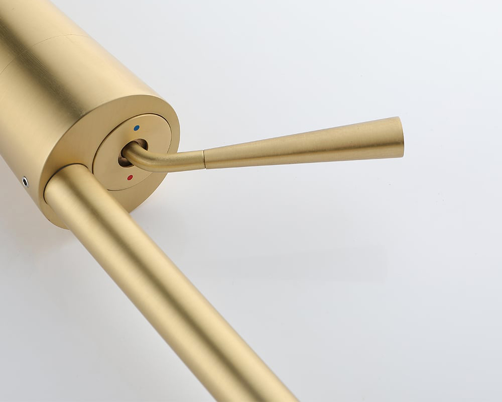 HMR Tront Single Hole Bathroom Vessel Sink Faucet Solid Brass - Brushed Gold