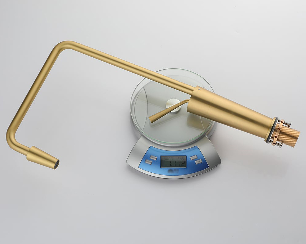 HMR Tront Single Hole Bathroom Vessel Sink Faucet Solid Brass - Brushed Gold