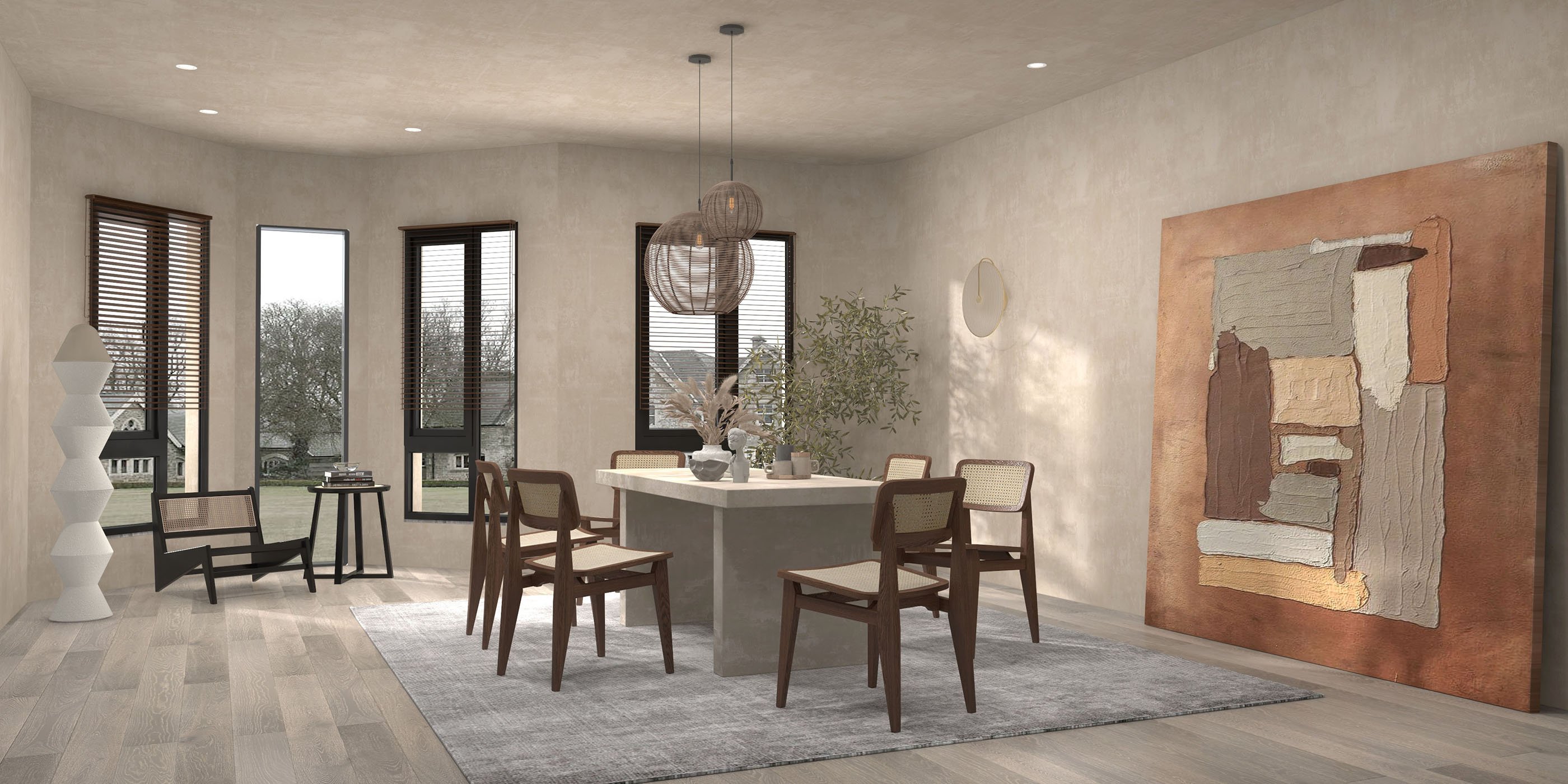 HMR Upoak Series Farmhouse Rectangle Wood Dining Table - Gray, 70.9"L x 31.5"W x 29.5"H