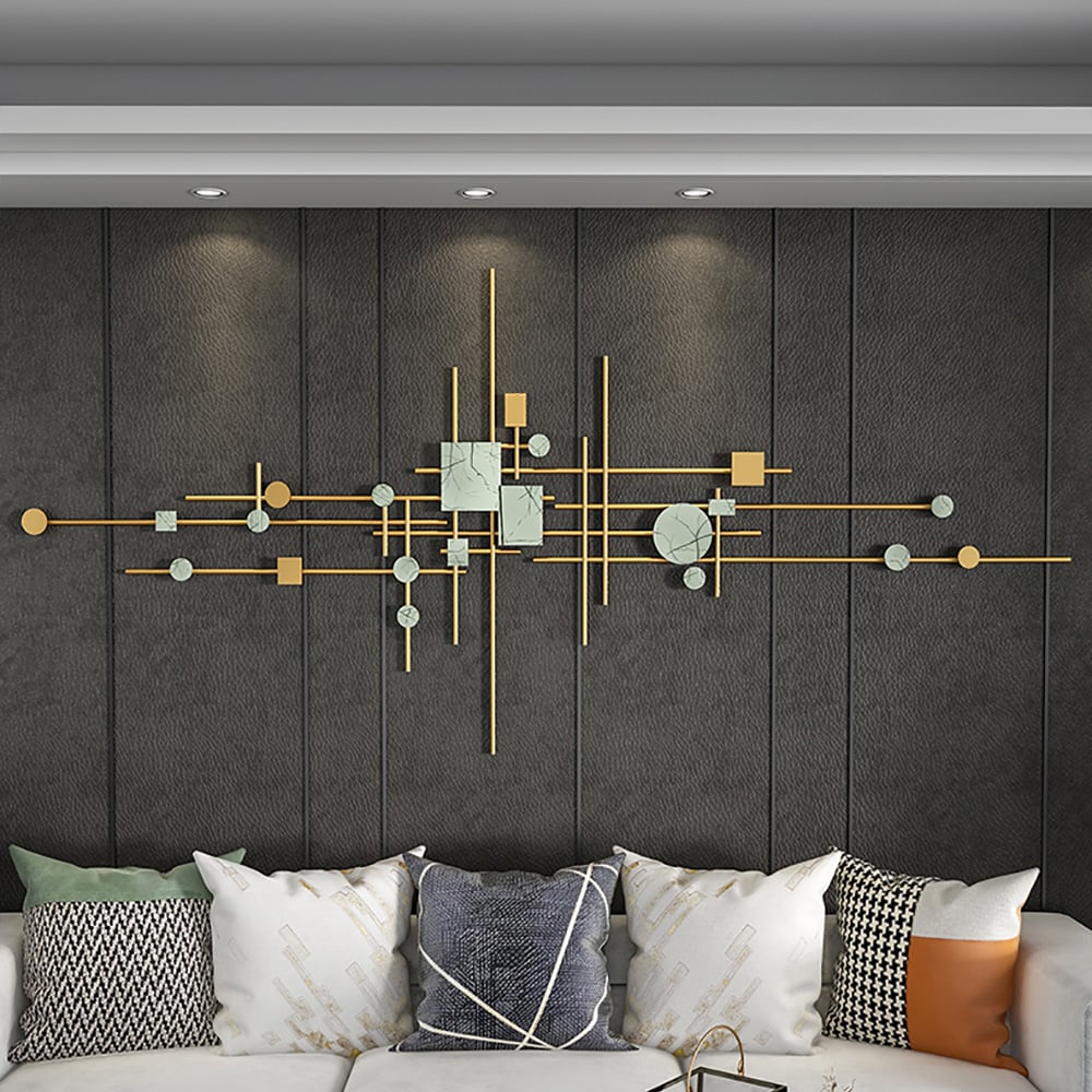 HMR - 1-Piece Europe Modern Geometric Metal Iron Wall Decor Multi-Colored