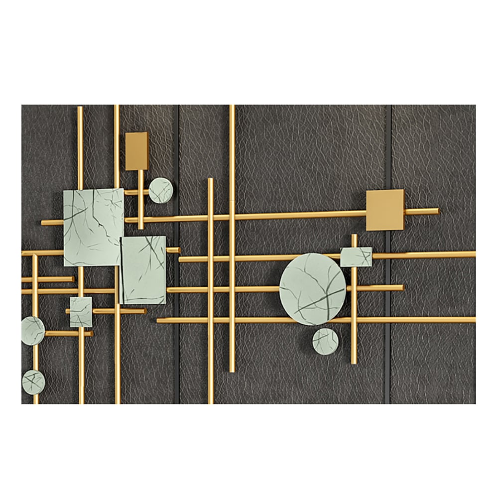 HMR - 1-Piece Europe Modern Geometric Metal Iron Wall Decor Multi-Colored