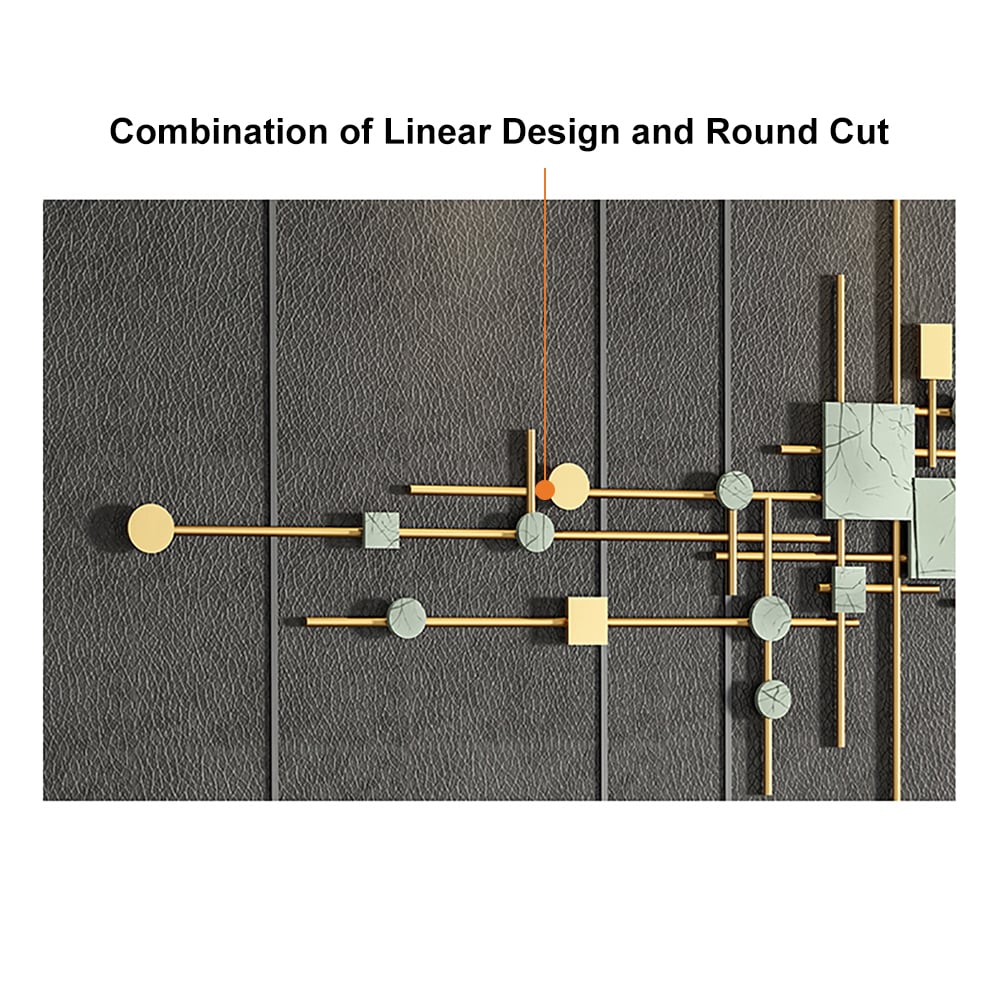 HMR - 1-Piece Europe Modern Geometric Metal Iron Wall Decor Multi-Colored