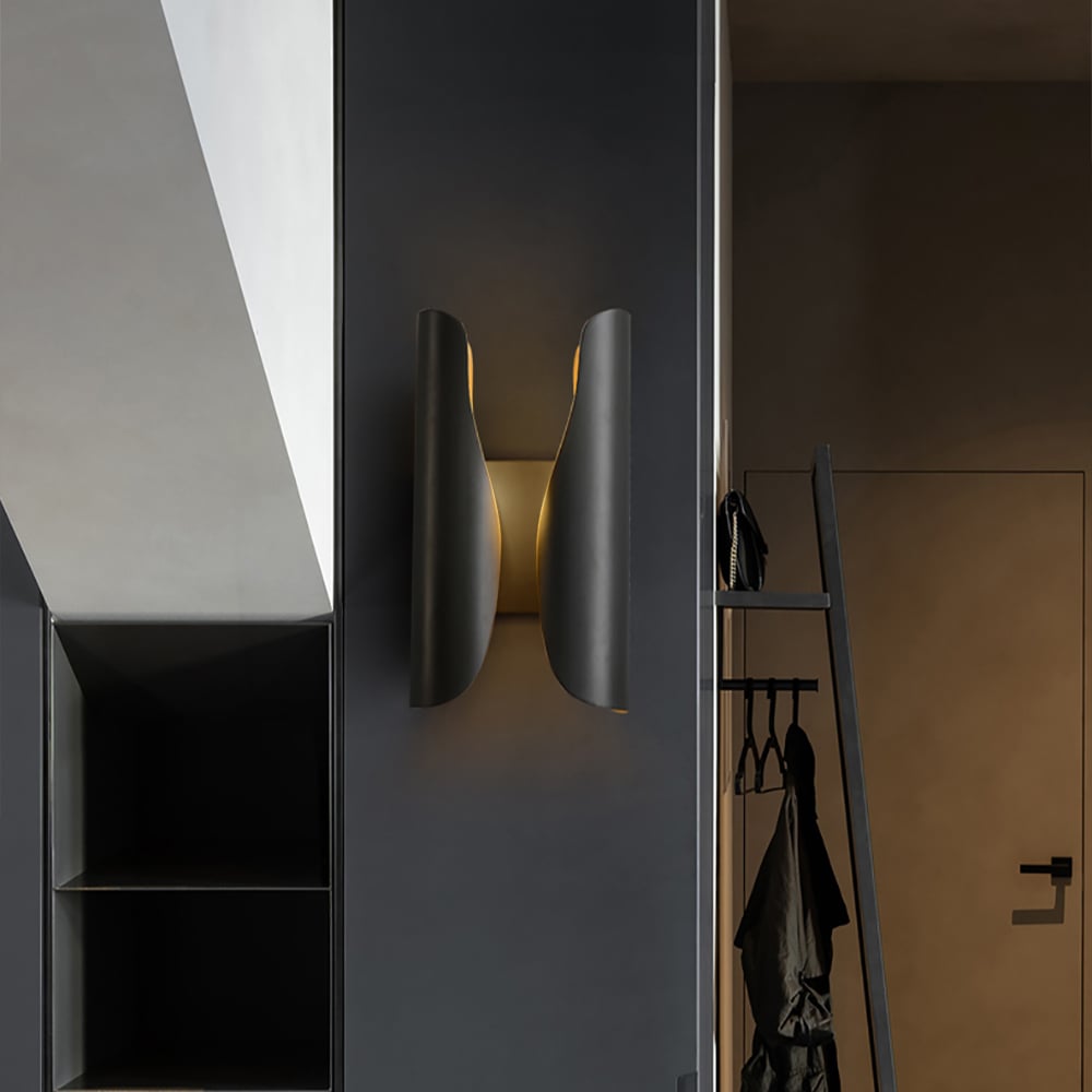 HMR - Modern Brass Wall Sconce 2-Light Decorative Wall Lighting Bulbs Included