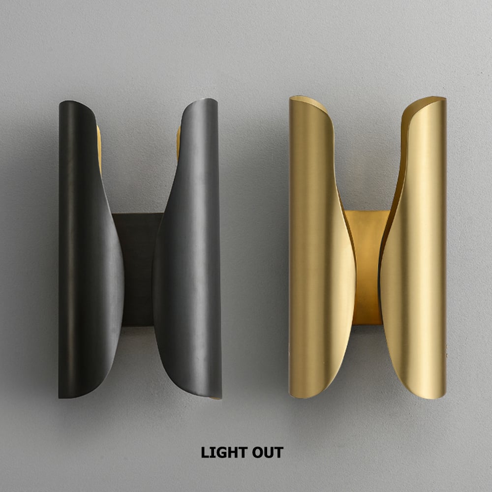 HMR - Modern Brass Wall Sconce 2-Light Decorative Wall Lighting Bulbs Included