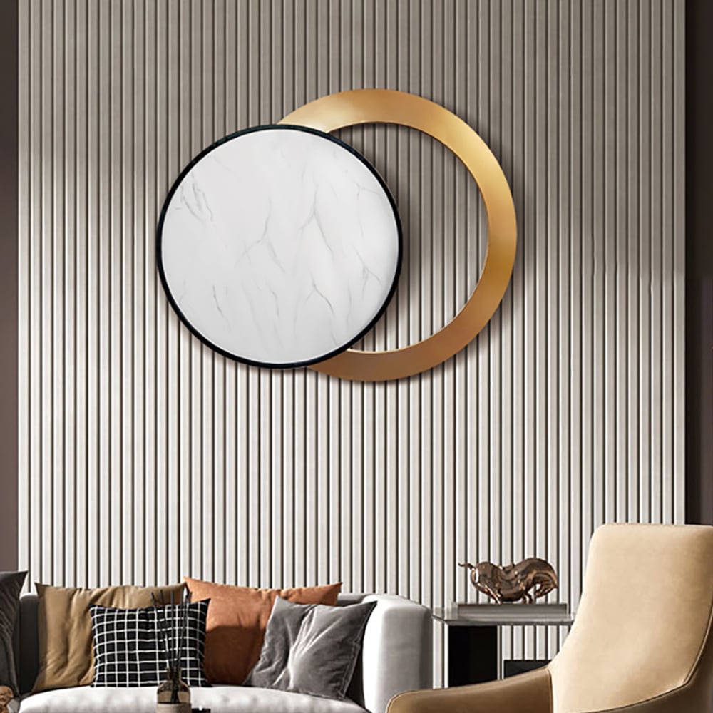 HMR - Modern Geometric Circles Simple Wall Decor Metal Home Art