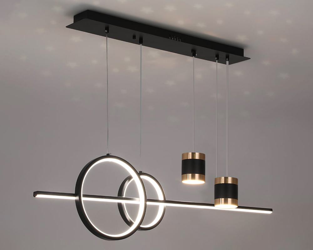 HMR - Kitchen Island Light Geometric Starry Reflection Hanging Light 3-Way