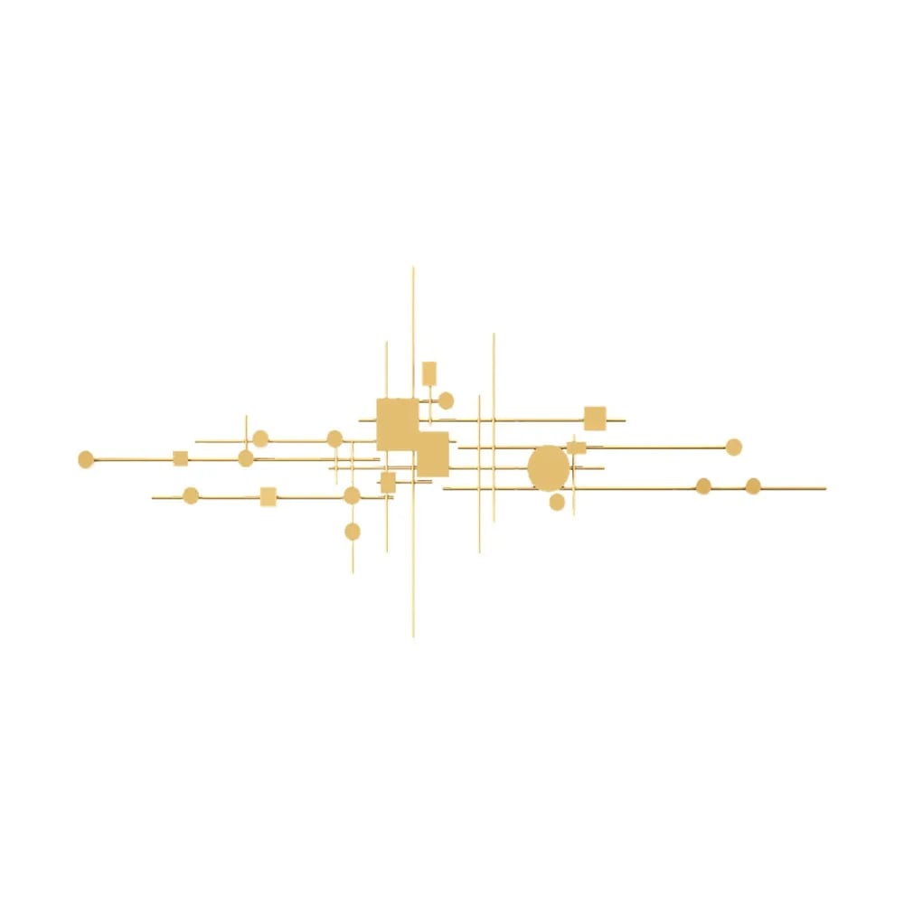 HMR - 3D Geometric Patterns Wall Decor with Overlapping Effects in Metal