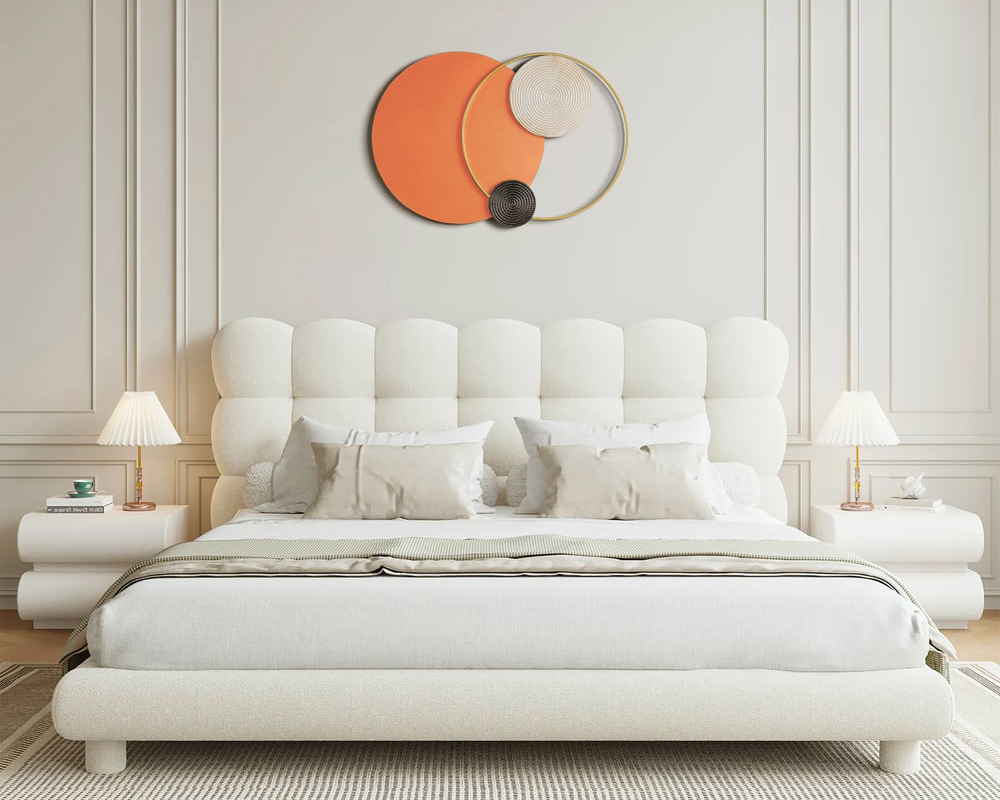 HMR - Modern Big Metal Geometric Circles Wall Decor Unique Home Living Room Hanging Wall Art