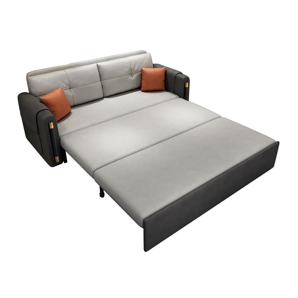 HMR - Convertible Sofa Bed with Storage in 81"W, Gray